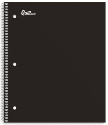 Quill Brand® Premium 1-Subject Notebook, 8.5 x 11, Graph Ruled, 100 Sheets, Black (TR58322)