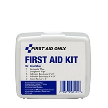 First Aid Only First Aid Kits, 13 Pieces, White, Box (90101)
