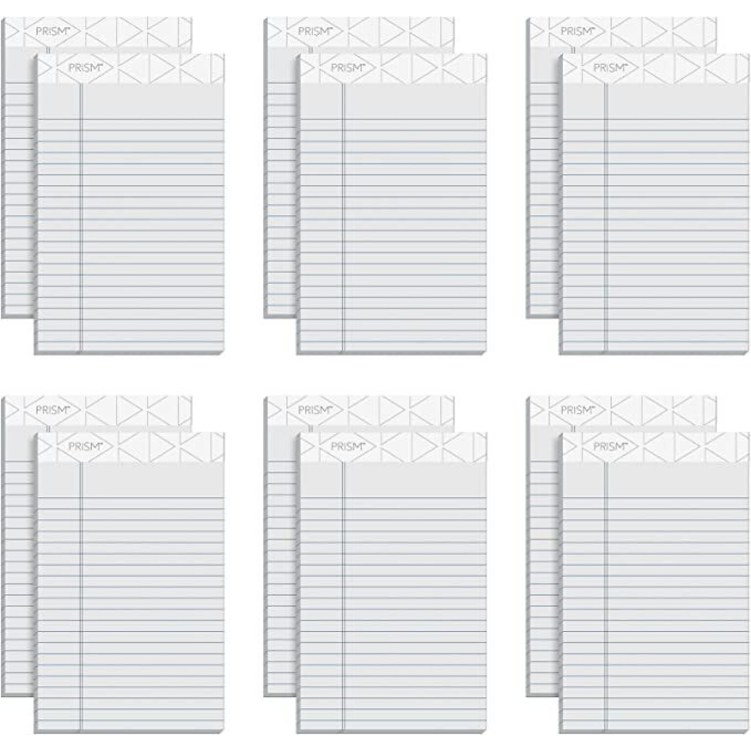 TOPS Prism+ Legal Notepads, 5 x 8, Narrow Ruled, Gray, 50 Sheets/Pad, 12 Pads/Pack (63060)
