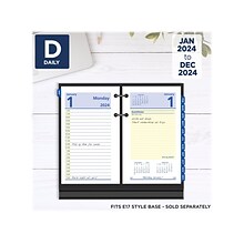 2024 AT-A-GLANCE QuickNotes 6 x 3.5 Daily Desk Calendar Refill, Multicolor (E517-50-24)