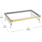 Mind Reader Cosmopolitan Collection Monitor Stand, Clear/Gold (COSMON-GLD)