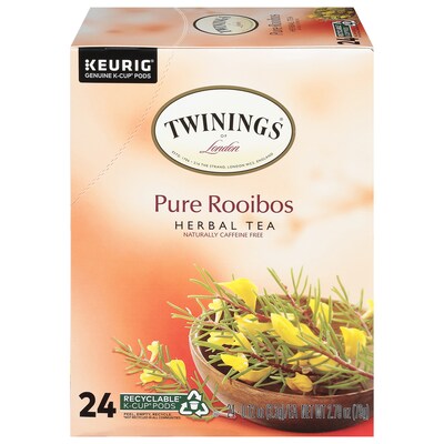 Twinings Pure Rooibos Red Herbal Tea, Keurig® K-Cup® Pods, 24/Box (TNA85791)