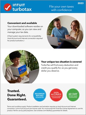 TurboTax Home & Business 2023 Federal + State for 1 User, Windows/Mac, CD/DVD (5102382)