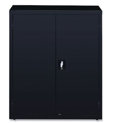 OIF 42H Steel Storage Cabinet with 3 Shelves, Black (CM4218BK)