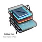 Mind Reader 5-Tier Stackable Paper Desk Tray Organizer, Metal, Black (5TPAPER-BLK)