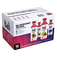 Bai Water Sunset Variety Pack, 18 oz., 15/Pack (2360)