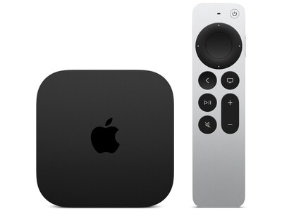 Apple TV 4K, Wi-Fi + Ethernet, 128GB, Black (MN893LL/A)