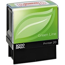 2000 Plus Green Line Printer 20 Pre-Inked Stamp, RECEIVED, Red Ink (098372)