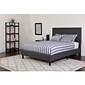 Flash Furniture Roxbury Tufted Upholstered Platform Bed in Dark Gray Fabric with Pocket Spring Mattress, Full (SLBM30)