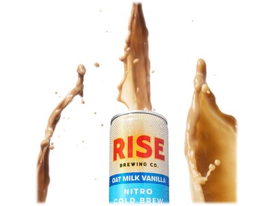 RISE Brewing Co. Oat Milk Vanilla Nitro Cold Brew Coffee, 7 oz., 12/Carton (FG-SS-014-007-012)