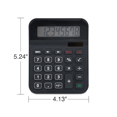 Quill Brand® 8-Digit Desktop Calculator, Gray (SPL-230-QCC)