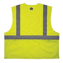 Chill-Its 6668 Hi-Vis Safety Cooling Vest, ANSI Class R2, Lime, Small (12712)