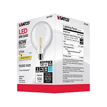 Satco Lighting 6-Watt Warm White LED Decorative Bulb, 6/Carton (S21252)