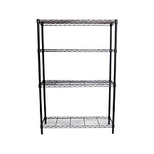 Whalen 4-Shelf Wire Unit, 36W, Black (WS143654-4B)