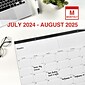 2024-2025 Staples 22" x 17" Academic Monthly Desk Pad Calendar, White/Black  (ST12952-23)