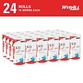 WypAll L30 Durable Fibers Wipers, White, 70 Wipers/Roll, 24 Rolls/Carton (05843)