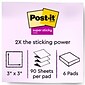 Post-it Super Sticky Pop-up Notes, 3" x 3", Playful Primaries Collection, 90 Sheet/Pad, 6 Pads/Pack (R330-6SSAN)