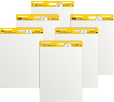 Post-it Super Sticky Easel Pad, 25 x 30, 30 Sheets/Pad, 6 Pads/Pack (559-VAD-6PK)