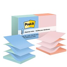 Post-it Pop-up Notes, 3 x 3, Beachside Café Collection, 90 Sheet/Pad, 12 Pads/Pack (R330UALT)