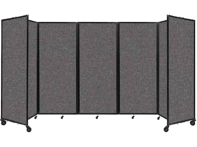 Versare The Room Divider 360 Freestanding Folding Portable Partition, 82H x 168W, Charcoal Gray Fa