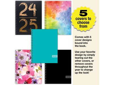 2024-2025 Global Printed Products Pick Your Own 8.5" x 11" Academic Weekly & Monthly Planner, Vinyl Cover, Assorted Colors