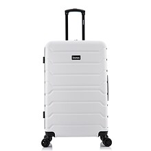 InUSA Trend Plastic 4-Wheel Spinner Luggage, White (IUTRE00L-WHI)