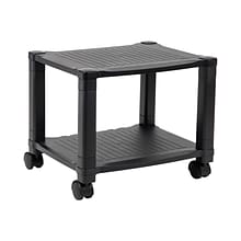 Mind Reader 2-Shelf Mobile Printer Utility Cart with Wheels, Black (PRCARTSM-BLK)