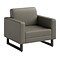 Safco Mirella Vinyl Lounge Chair, Gray/Black (1732MRL2BLKGR)