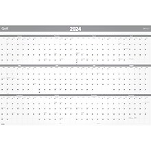 2024 Quill Brand® 24 x 36 Monthly Dry Erase Wall Calendar, Reversible, Gray (52169-24-QCC)