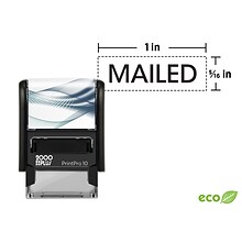 Custom 2000 Plus® PrintPro™ 10 Self-Inking Stamp, 5/16 x 1, Mailed