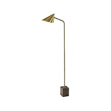 Adesso Hawthorne 55 Antique Brass Floor Lamp with Cone Shade (4247-21)