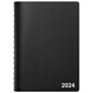 2024 Staples 5" x 8" Daily Appointment Book, Black (ST58452-24)