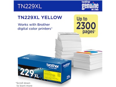 Brother TN229XL Yellow High Yield Toner Cartridge (TN229XLY)