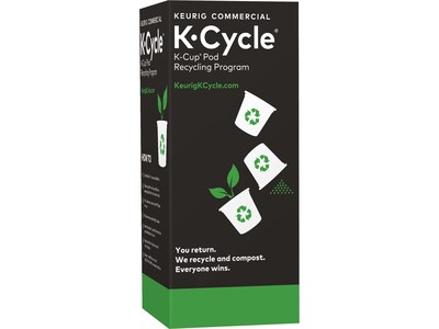 Keurig® K-Cycle Cardboard Indoor Recycling Bin, for K-Cup® Pods, 10.39 Gallon, Multicolor, 5/Pack (5