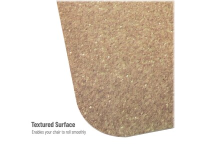 Mind Reader Hard Floor Chair Mat, 47 x 35, Tan, Polycarbonate (BEACHMAT-ASST)
