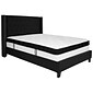 Flash Furniture Riverdale Tufted Upholstered Platform Bed in Black Fabric with Memory Foam Mattress, Full (HGBMF38)