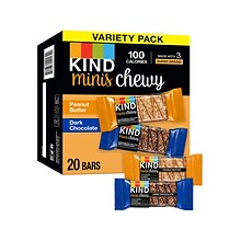 KIND Chewy Minis Gluten-Free Bar Variety Pack, 0.81 oz., 20 Bars/Box (40106)