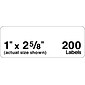 Avery Mini-Sheets Laser/Inkjet Address Labels, 1" x 2-5/8", White, 8 Labels/Sheet, 25 Sheets/Pack (2160)