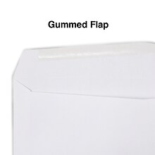 Staples Gummed #10 Business Left-Window Envelope, 4 1/8 x 9 1/2, White Wove, 500/Box (SPL381937)