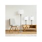 Lalia Home Perennial 62"/27.25" Brushed Nickel Three-Piece Floor/Table Lamp Set with Tapered Shades (LHS-1008-BN)
