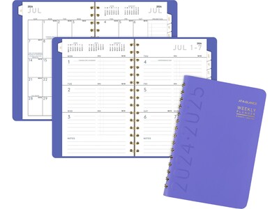 2024-2025 AT-A-GLANCE Contemporary 5 x 8 Academic Weekly & Monthly Planner, Purple (70-101X-18-25)