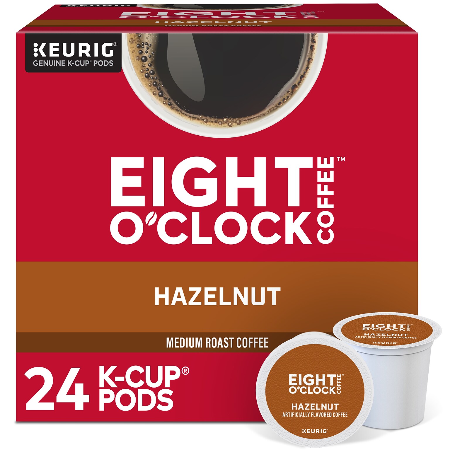 Eight OClock Hazelnut Coffee Keurig® K-Cup® Pods, Medium Roast, 24/Box (6406)