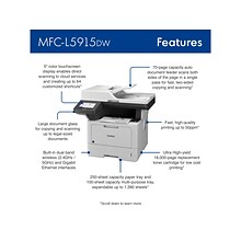 Brother MFC-L5915DW Business Monochrome Laser All-in-One Printer with Low-cost Printing & Wireless N