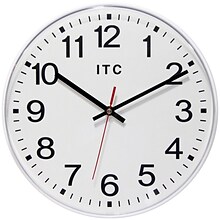 Infinity Instruments Business Prosaic Office Wall Clock, Round, 12 Diameter