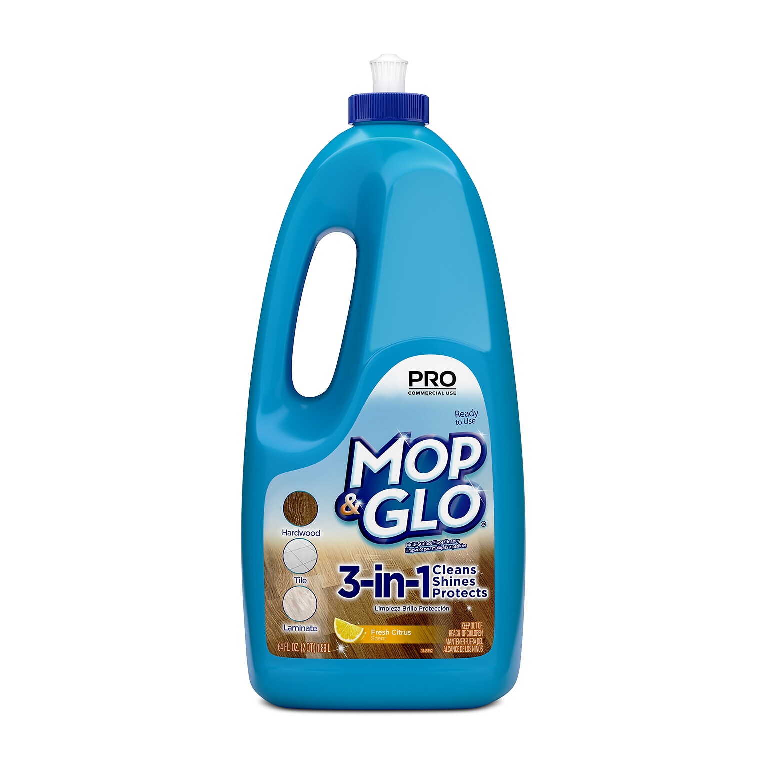 Professional Mop & Glo Triple Action Floor Shine Cleaner, Fresh Citrus, 64 Oz. (3624174297)