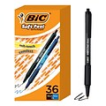 BIC Soft Feel Retractable Ballpoint Pen, Medium Point, 1.0mm, Assorted Ink, 36 Pack (SCSM361-AST)
