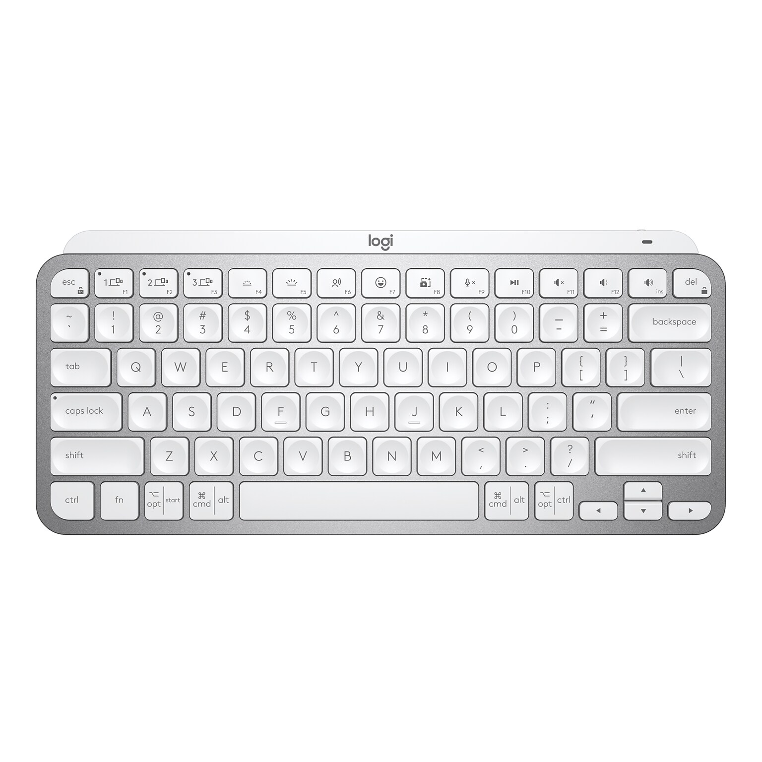 Logitech MX Keys Mini Wireless Ergonomic Keyboard, Pale Gray (920-010473)
