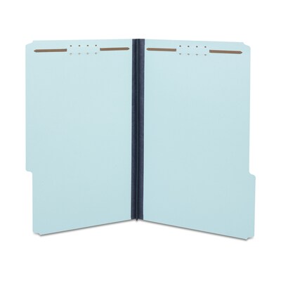 Staples® 60% Recycled Pressboard Classification Folder, 1 Expansion, Legal Size, Blue, 25/Box (ST50