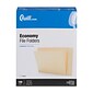 Quill Brand® Economy Straight Cut File Folders, Letter, Manila, 100/Bx (7-30133)