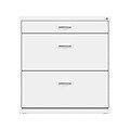 Space Solutions 3-Drawer Lateral File Cabinet, Letter/Legal Size, Lockable, 31.88H x 30W x 17.63D